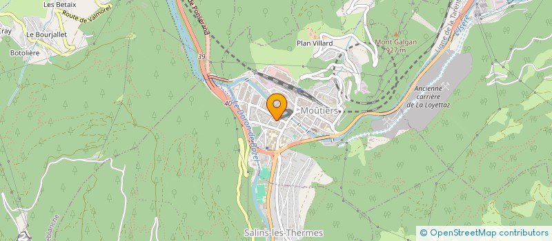 localisation de l'entreprise MONSIEUR RICHARD BOCQUET à MOUTIERS