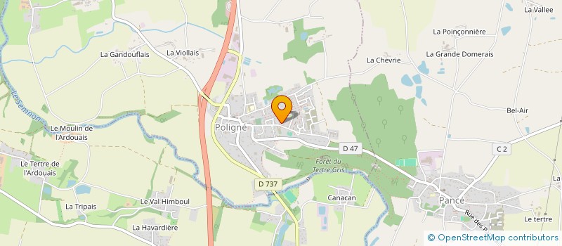 localisation de l'entreprise MONSIEUR RICHARD BOUCAUD  POLIGNE