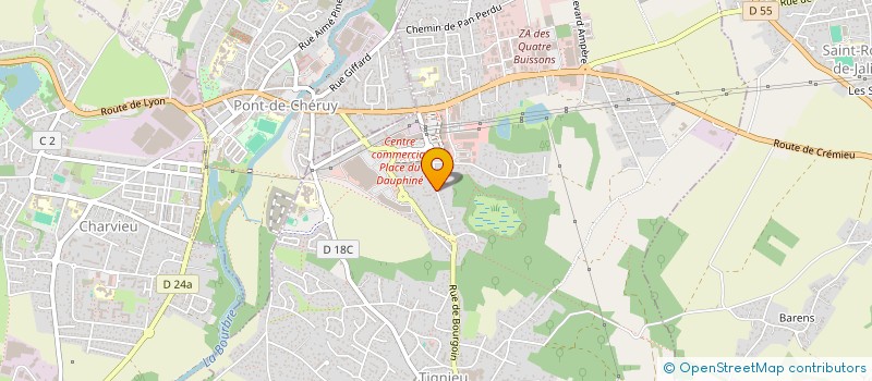 localisation de l'entreprise MONSIEUR RICHARD CHAVANNE  TIGNIEU-JAMEYZIEU