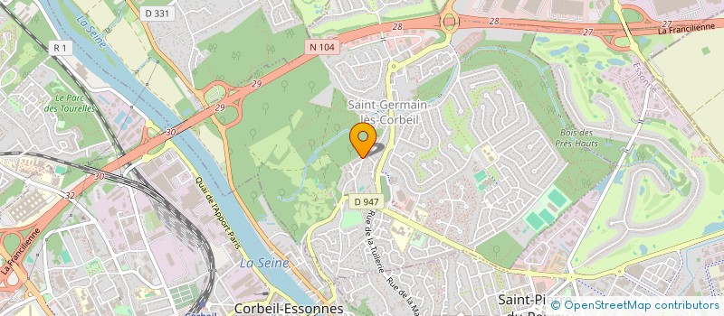 localisation de l'entreprise MONSIEUR RICHARD COUCHOT  SAINT-GERMAIN-LES-CORBEIL