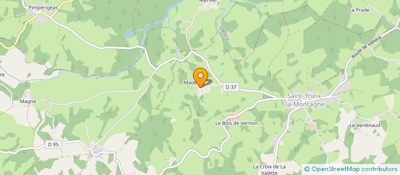 localisation de l'entreprise MONSIEUR RICHARD COUDERT à SAINT-YRIEIX-LA-MONTAGNE