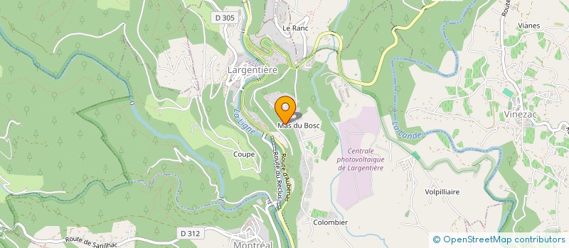 localisation de l'entreprise MONSIEUR RICHARD DELUBAC à LARGENTIERE