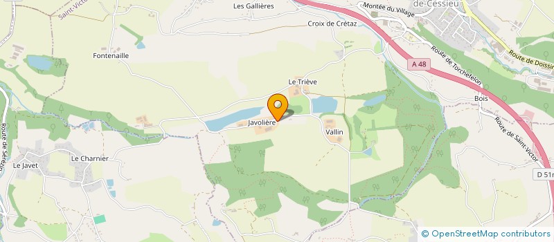 localisation de l'entreprise MONSIEUR RICHARD DURAND  SAINT-VICTOR-DE-CESSIEU