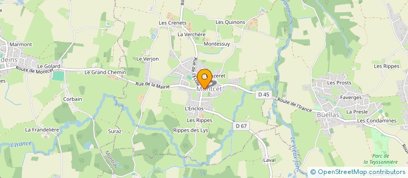 localisation de l'entreprise MONSIEUR RICHARD FERRAND  MONTCET