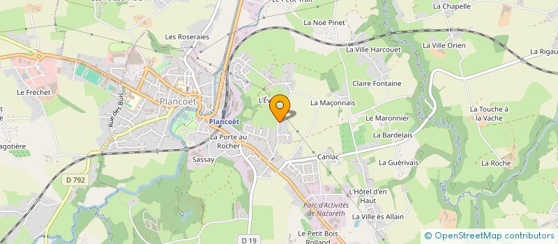 localisation de l'entreprise MONSIEUR RICHARD GAGNET  PLANCOET