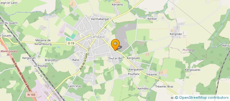 localisation de l'entreprise MONSIEUR RICHARD GUILLANT à LANDAUL