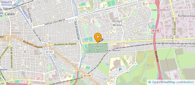 localisation de l'entreprise MONSIEUR RICHARD HUMIERES  CALAIS