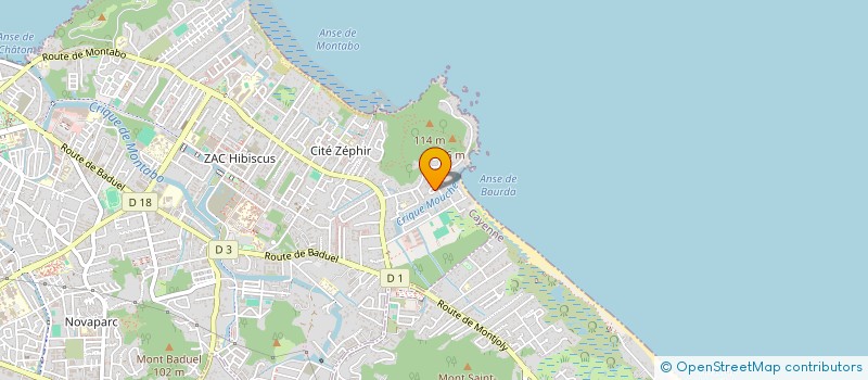 localisation de l'entreprise MONSIEUR RICHARD JUNIOR JORDAN  CAYENNE