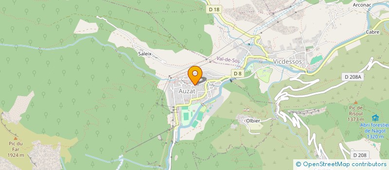 localisation de l'entreprise MONSIEUR RICHARD LEPAGE à AUZAT