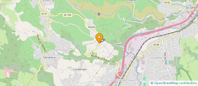 localisation de l'entreprise MONSIEUR RICHARD PARET  LA GRAND-CROIX