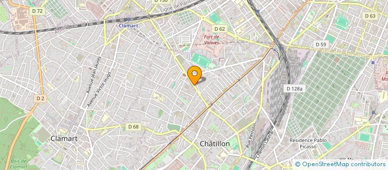 localisation de l'entreprise MONSIEUR RICHARD QUINQUENET  CHATILLON