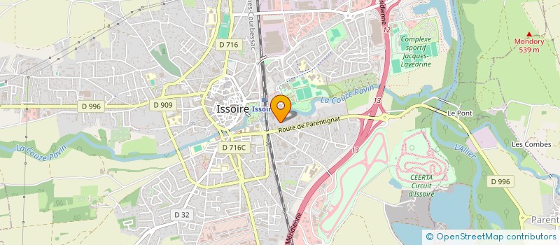 localisation de l'entreprise MONSIEUR RICHARD SIMON  ISSOIRE