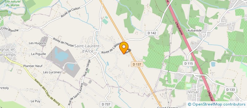 localisation de l'entreprise MONSIEUR RICHARD VIAUD  SAINT LAURENT D'ARCE