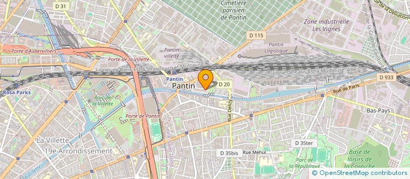 localisation de l'entreprise MONSIEUR RIDDY BOKETSHOU à PANTIN