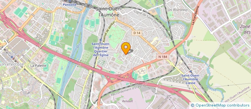 localisation de l'entreprise MONSIEUR RIDHA HADJ SALEM  SAINT-OUEN-L'AUMONE