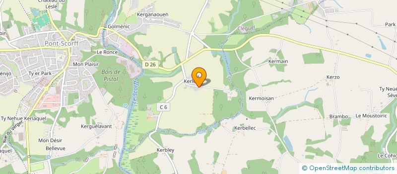 localisation de l'entreprise MONSIEUR RIWALLAN COEFFIC  CLEGUER