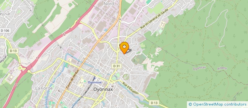 localisation de l'entreprise MONSIEUR ROBEL BERHANE NEGASH  OYONNAX