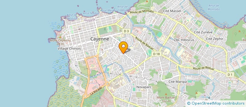 localisation de l'entreprise MONSIEUR ROBENSON FLERISTAL  CAYENNE