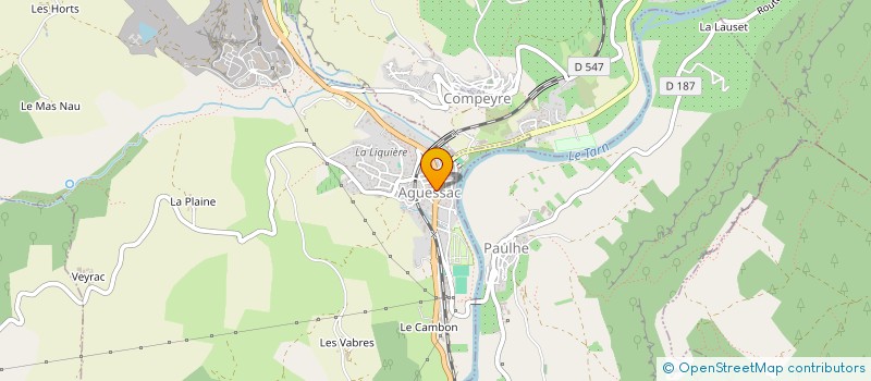 localisation de l'entreprise MONSIEUR ROBERT AGRINIER  AGUESSAC