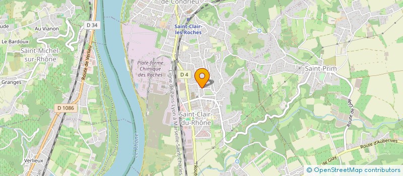 localisation de l'entreprise MONSIEUR ROBERT AYMERICH  SAINT-CLAIR-DU-RHONE