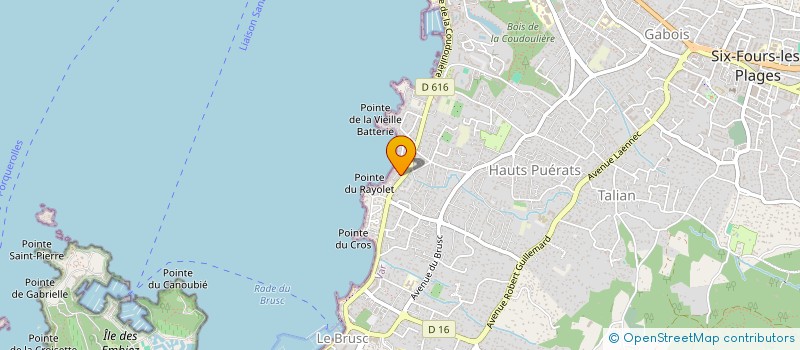 localisation de l'entreprise MONSIEUR ROBERT BALDUCCI à SIX-FOURS-LES-PLAGES