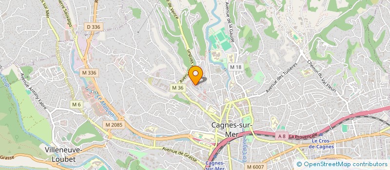 localisation de l'entreprise MONSIEUR ROBERT BELLIER à CAGNES SUR MER