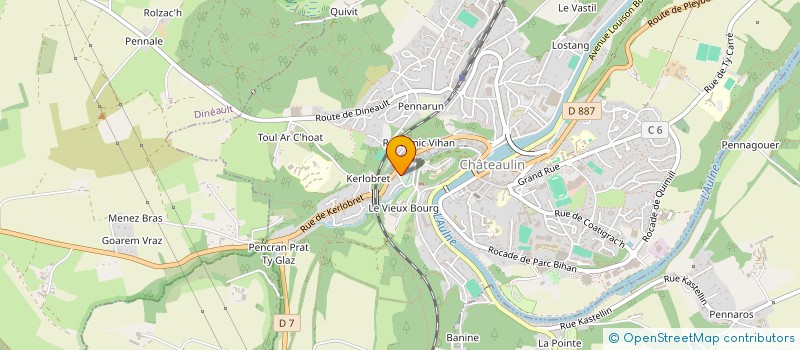 localisation de l'entreprise MONSIEUR ROBERT BEUZEN à CHATEAULIN