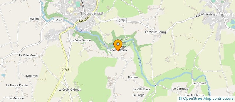 localisation de l'entreprise MONSIEUR ROBERT BIDAN  PLOUGUENAST-LANGAST