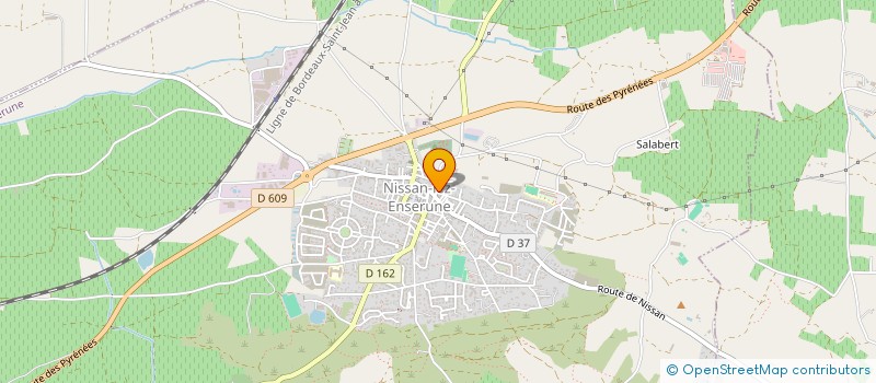 localisation de l'entreprise MONSIEUR ROBERT BIENVENU  NISSAN-LEZ-ENSERUNE