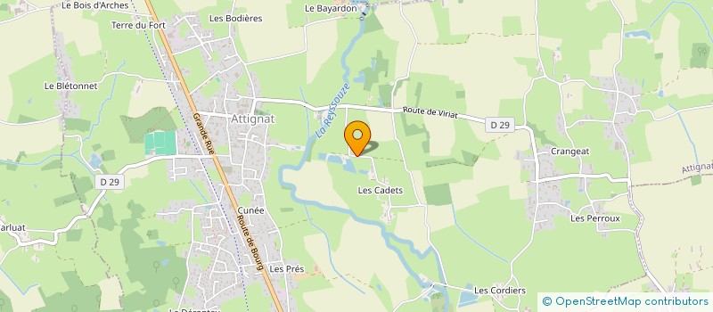 localisation de l'entreprise MONSIEUR ROBERT BORGET  ATTIGNAT