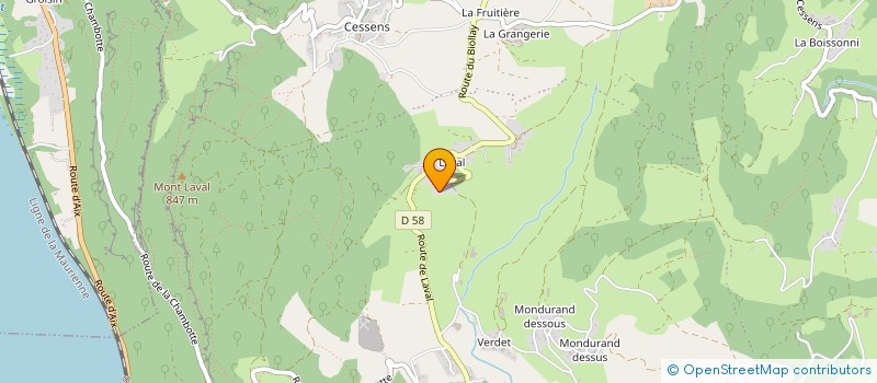 localisation de l'entreprise MONSIEUR ROBERT BOUCHET à ENTRELACS