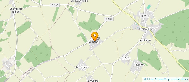 localisation de l'entreprise MONSIEUR ROBERT BOUHIER  GENOUILLE