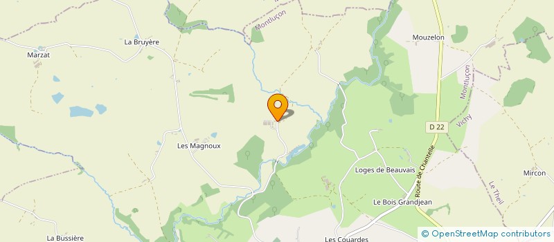 localisation de l'entreprise MONSIEUR ROBERT BRUN  VOUSSAC