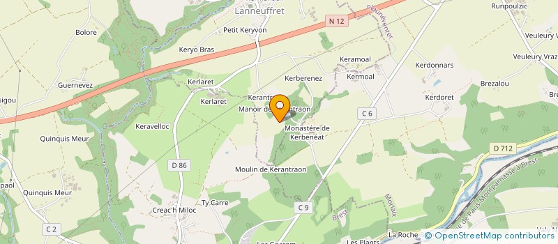 localisation de l'entreprise MONSIEUR ROBERT CAZUC  LOC-EGUINER