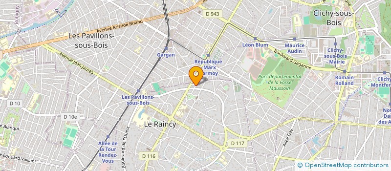 localisation de l'entreprise MONSIEUR ROBERT CHATELAIN à LE RAINCY