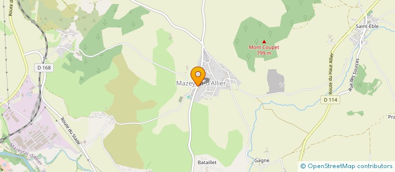 localisation de l'entreprise MONSIEUR ROBERT CHATELIN  MAZEYRAT-D'ALLIER