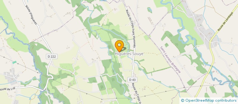 localisation de l'entreprise MONSIEUR ROBERT COUET-BRAQUET  HIGUERES-SOUYE