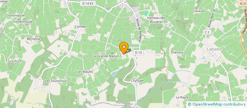 localisation de l'entreprise MONSIEUR ROBERT CRABET  MONBAZILLAC