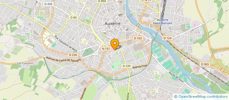 localisation de l'entreprise MONSIEUR ROBERT CREVAUX à AUXERRE