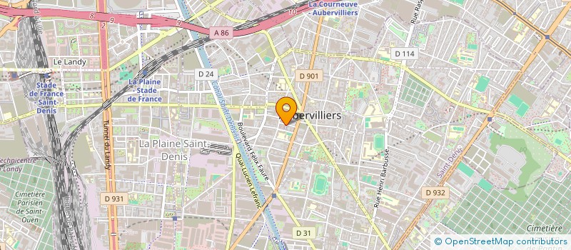 localisation de l'entreprise MONSIEUR ROBERT CZEERWINSKI  AUBERVILLIERS