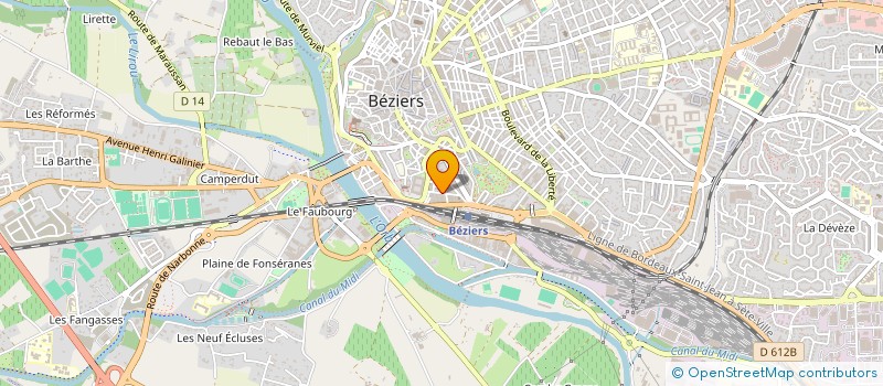 localisation de l'entreprise MONSIEUR ROBERT DAVAUX  BEZIERS