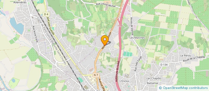 localisation de l'entreprise MONSIEUR ROBERT DEL MONACO  LE PEAGE-DE-ROUSSILLON