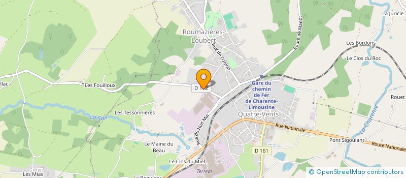 localisation de l'entreprise MONSIEUR ROBERT DOUMET à TERRES-DE-HAUTE-CHARENTE