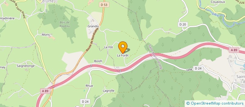 localisation de l'entreprise MONSIEUR ROBERT DUCROS  SAINT-ROMAIN-D URFE