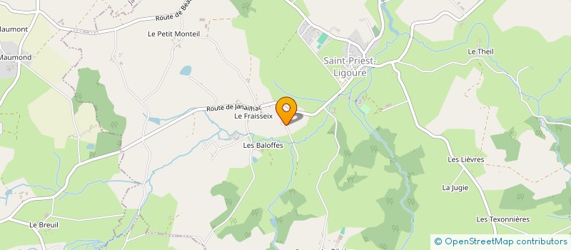 localisation de l'entreprise MONSIEUR ROBERT DURAND à SAINT-PRIEST-LIGOURE