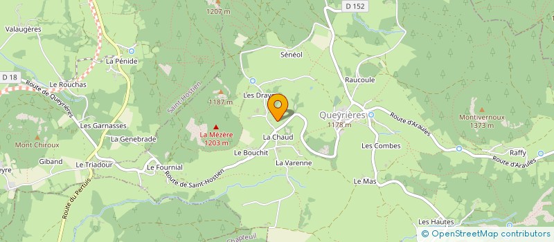 localisation de l'entreprise MONSIEUR ROBERT EYRAUD à QUEYRIERES