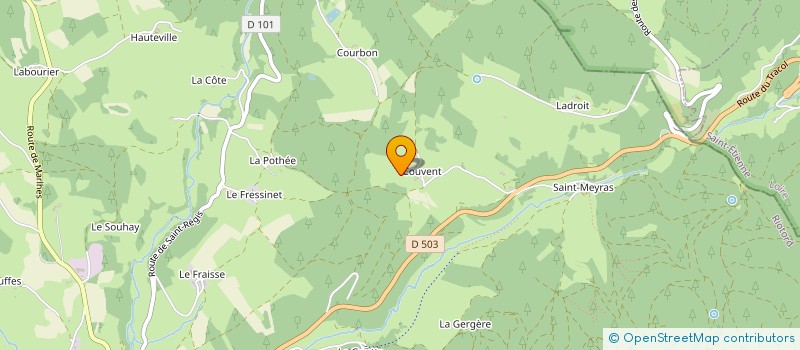 localisation de l'entreprise MONSIEUR ROBERT FANGET  RIOTORD