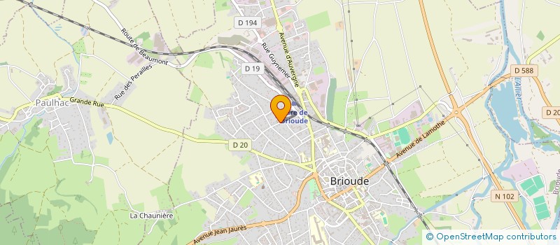 localisation de l'entreprise MONSIEUR ROBERT FLAURAUD  BRIOUDE