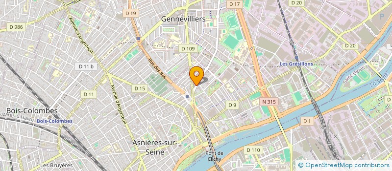 localisation de l'entreprise MONSIEUR ROBERT FONTENEAU à GENNEVILLIERS