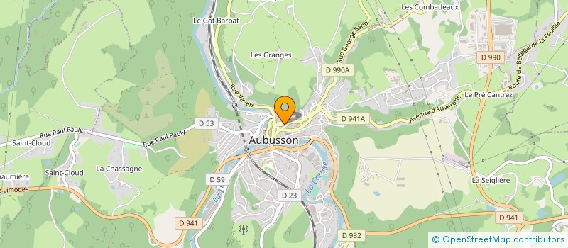 localisation de l'entreprise MONSIEUR ROBERT FOSSE à AUBUSSON